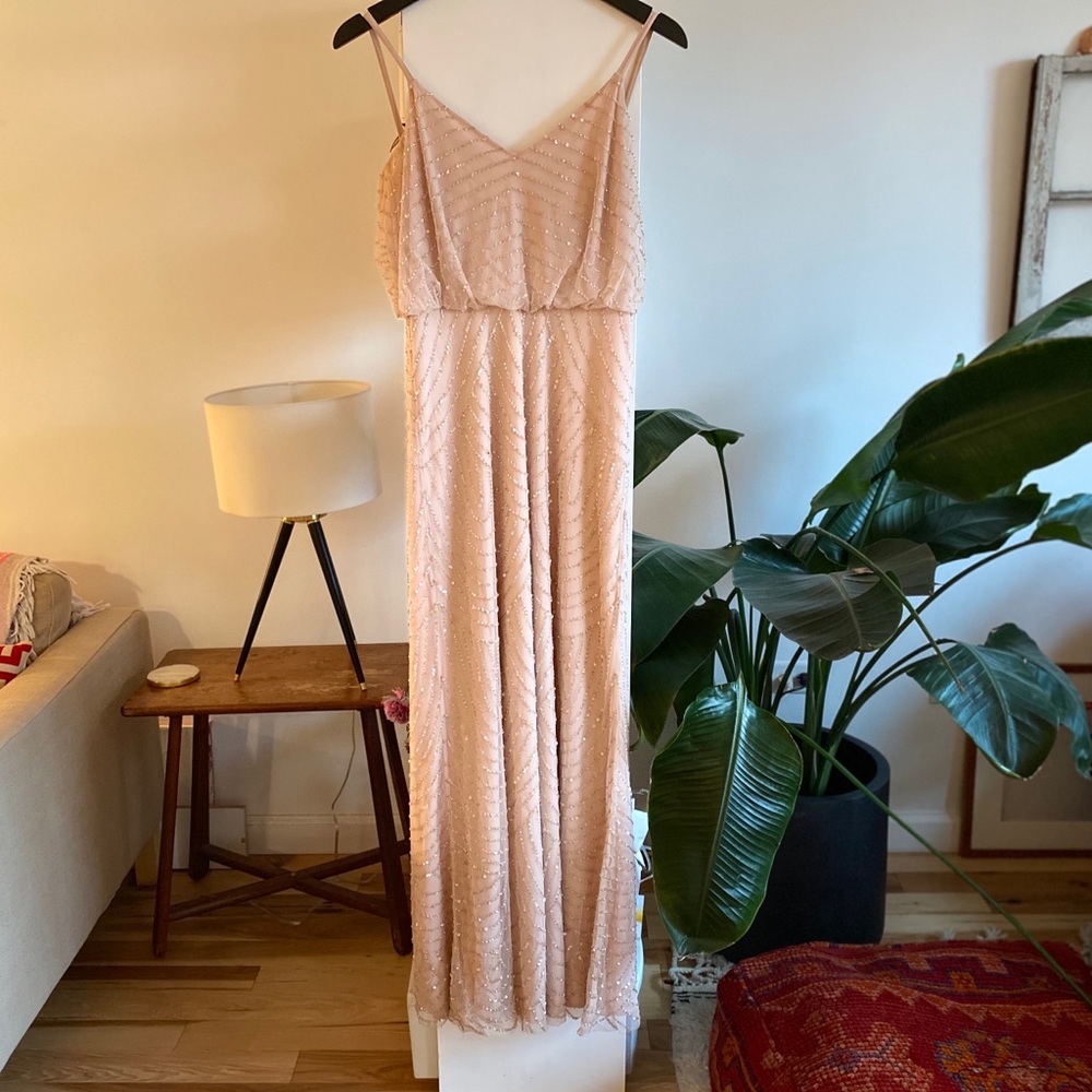 Gorgeous Adrianna Papell Art Deco beaded gown